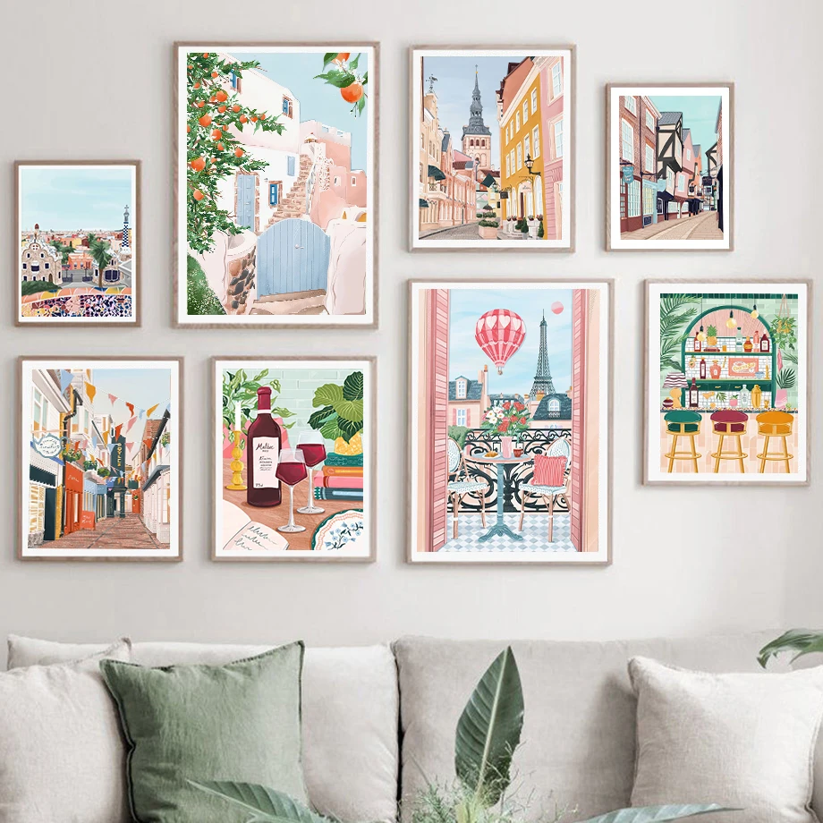 Commercial Wall Printing - 1 stuk frameloos canvas schilderij minimalistische