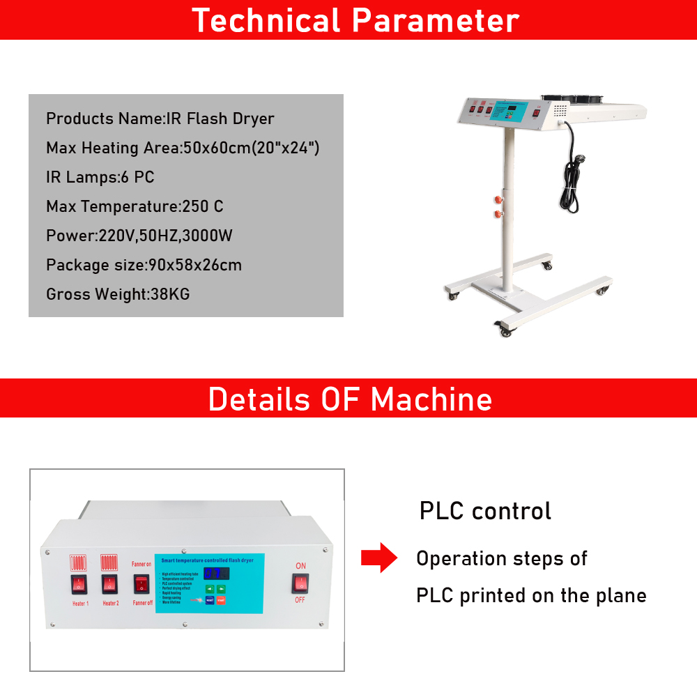 3000W 360-graden draaibare shi - Flash Dryer Screen Print recensie en prijs